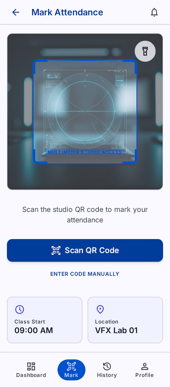 Mark Attendance · QR scan